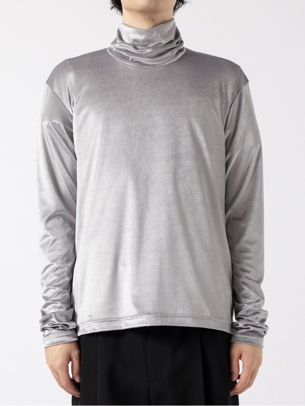 John Lawrence‎ Sullivan Velour High Neck Top Long Sleeve Mens OS
